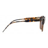 Dolce & Gabbana - Panthos Sunglasses with Keyhole Bridge - Blue Havana and Brown - Dolce & Gabbana Eyewear