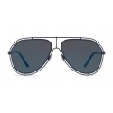 Dolce & Gabbana - Occhiale da Sole Pilot con Profilo Metallico - Blu Lucido - Dolce & Gabbana Eyewear