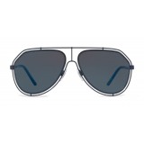 Dolce & Gabbana - Occhiale da Sole Pilot con Profilo Metallico - Blu Lucido - Dolce & Gabbana Eyewear