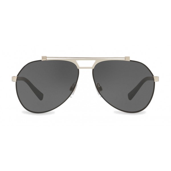 Dolce & Gabbana - Pilot Sunglasses in Shiny Metal - Black Matt - Dolce & Gabbana Eyewear