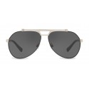 Dolce & Gabbana - Pilot Sunglasses in Shiny Metal - Black Matt - Dolce & Gabbana Eyewear