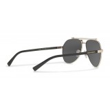 Dolce & Gabbana - Occhiale da Sole Pilot in Metallo Lucido - Nero Opaco - Dolce & Gabbana Eyewear