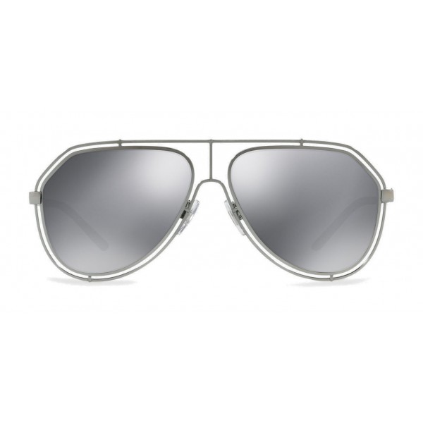 Dolce & Gabbana - Pilot Sunglasses with Metallic Profile - Shiny Grey Gun - Dolce & Gabbana Eyewear