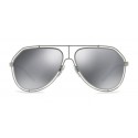 Dolce & Gabbana - Pilot Sunglasses with Metallic Profile - Shiny Grey Gun - Dolce & Gabbana Eyewear