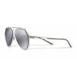Dolce & Gabbana - Pilot Sunglasses with Metallic Profile - Shiny Grey Gun - Dolce & Gabbana Eyewear