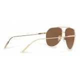 Dolce & Gabbana - Pilot Sunglasses in Gold Plated Metal - Plated Gold - Dolce & Gabbana Eyewear