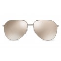 Dolce & Gabbana - Pilot Sunglasses in Gold Plated Metal - Plated Silver - Dolce & Gabbana Eyewear