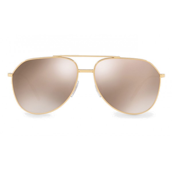 Dolce & Gabbana - Pilot Sunglasses in Gold Plated Metal - Plated Gold - Dolce & Gabbana Eyewear