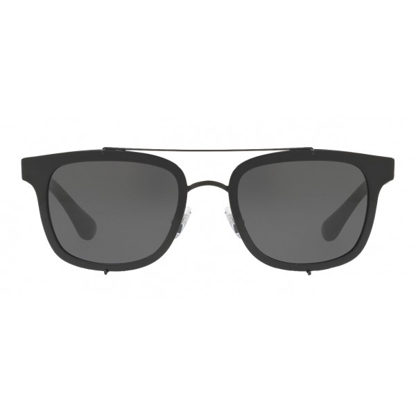 Dolce & Gabbana - Square Sunglasses with Metal Structure - Shiny Black - Dolce & Gabbana Eyewear