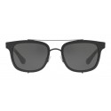 Dolce & Gabbana - Square Sunglasses with Metal Structure - Shiny Black - Dolce & Gabbana Eyewear