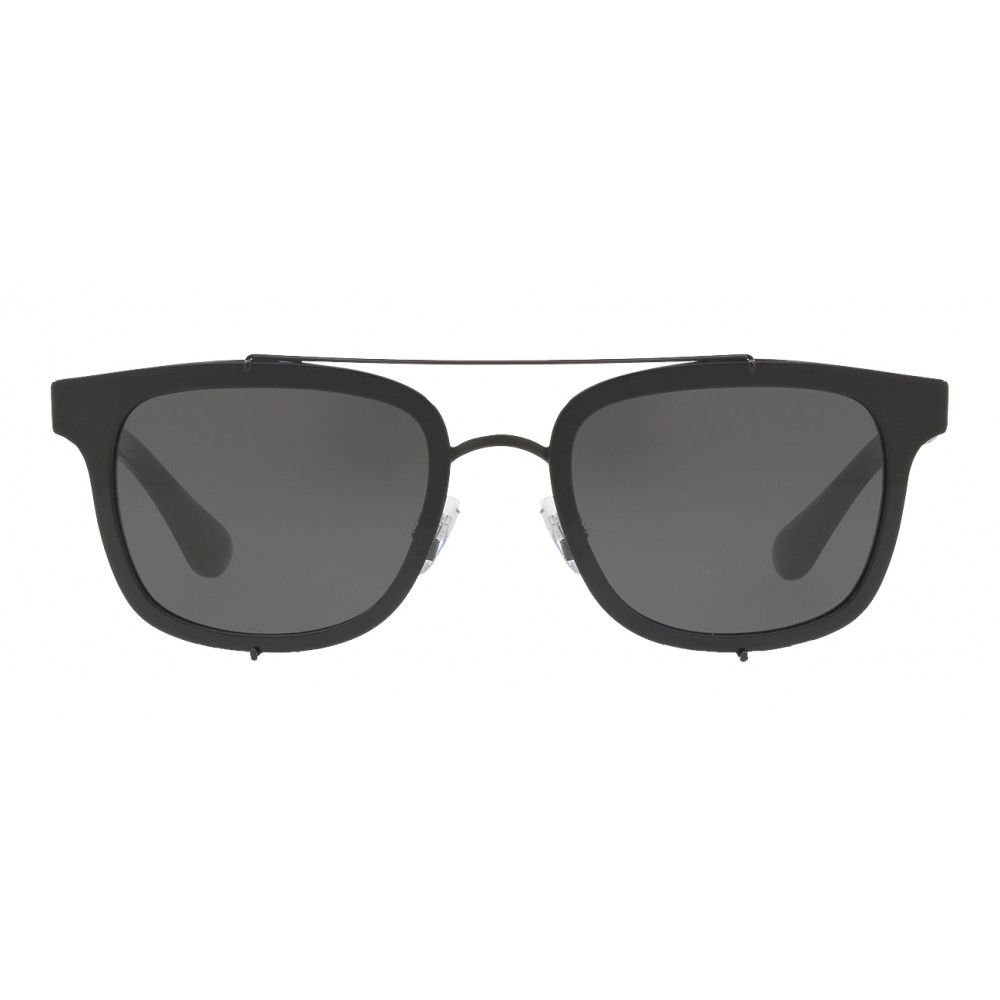 Dolce & Gabbana - Square Sunglasses with Metal Structure - Shiny Black -  Dolce & Gabbana Eyewear - Avvenice