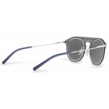 Dolce & Gabbana - Panthos Sunglasses in Acetate and Metal - Blue Mirror - Dolce & Gabbana Eyewear