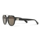 Dolce & Gabbana - Round Sunglasses with Double Bridge - Black - Dolce & Gabbana Eyewear