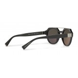 Dolce & Gabbana - Round Sunglasses with Double Bridge - Black - Dolce & Gabbana Eyewear