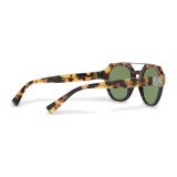 Dolce & Gabbana - Occhiale da Sole Rotondo con Doppio Ponte - Havana - Dolce & Gabbana Eyewear