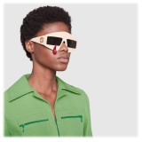 Gucci - Occhiale da Sole Rettangolari in Acetato - Avorio - Gucci Eyewear