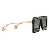 Gucci - Acetate Sunglasses with Mask Frame - Black - Gucci Eyewear