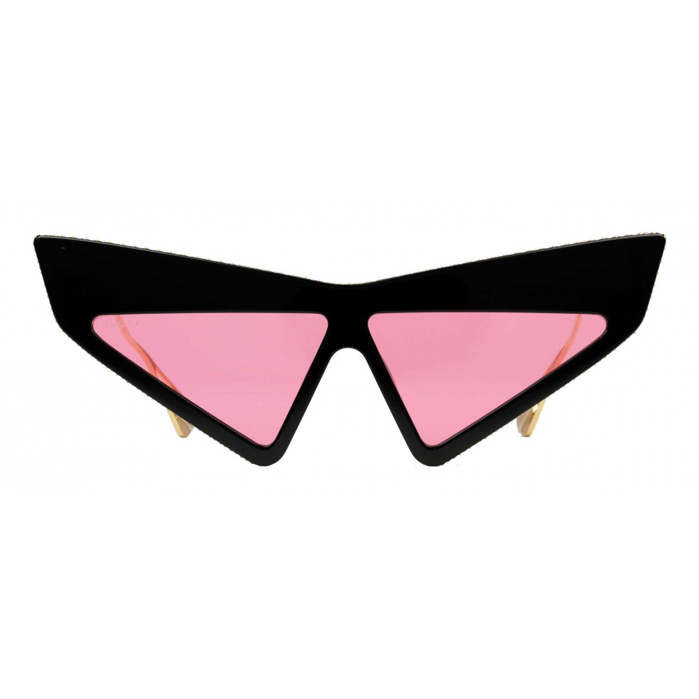 Gucci - Sunglasses with Mask Frame - Glossy Black - Gucci Eyewear - Avvenice