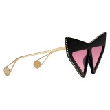 Gucci - Sunglasses with Mask Frame - Glossy Black - Gucci Eyewear