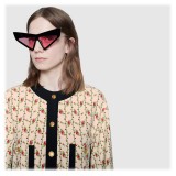 Gucci - Sunglasses with Mask Frame - Glossy Black - Gucci Eyewear