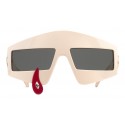 Gucci - Rectangular Acetate Sunglasses - Ivory - Gucci Eyewear