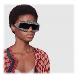 Gucci - Occhiale da Sole Rettangolari in Acetato con Cristalli - Nero - Gucci Eyewear