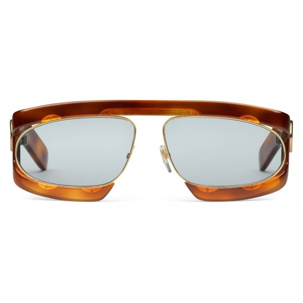 Reproducere Klæbrig Kridt Gucci - Rectangular Acetate Sunglasses - Turtle - Gucci Eyewear - Avvenice
