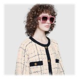 Gucci - Occhiale da Sole Quadrati - Rosa - Gucci Eyewear