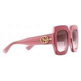 Gucci - Square Acetate Sunglasses - Pink - Gucci Eyewear