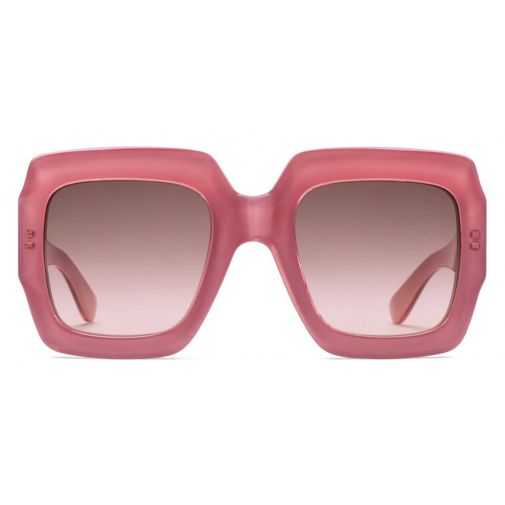Gucci - Square Acetate Sunglasses - Pink - Gucci Eyewear - Avvenice