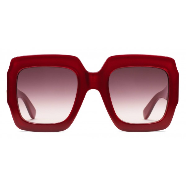 gucci red square sunglasses