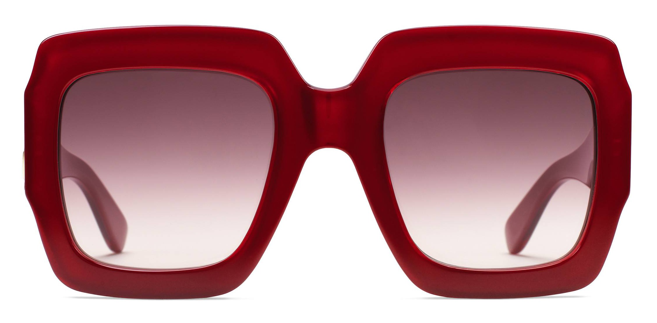 Gucci - Square Acetate Sunglasses - Red 