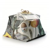 Vincente Delicacies - I Pupi - Artisan Panettone with Pistachio of Sicily, Peaches and Chocolate - Sicilian Looks - Hand Wrapped