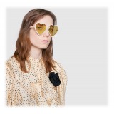 Gucci - Occhiali da Sole a Cuore in Acetato - Avorio - Gucci Eyewear
