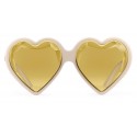 Gucci - Acetate Heart Sunglasses - Ivory Heart - Gucci Eyewear