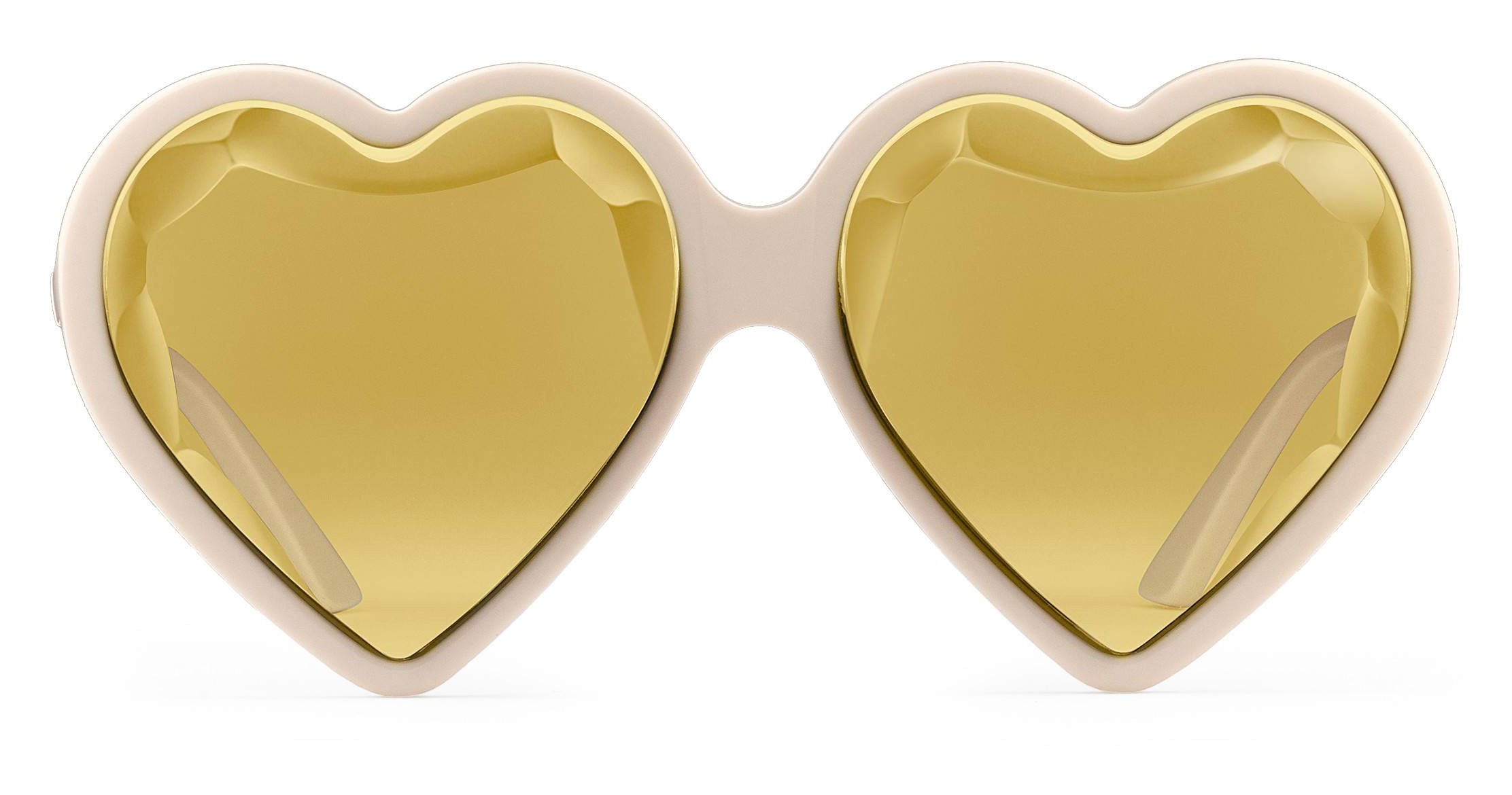 Gucci - Cat-Eye Sunglasses with Heart Shaped Charms - Gold Gray - Gucci  Eyewear - Avvenice