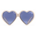 Gucci - Acetate Heart Sunglasses - Ivory Violet - Gucci Eyewear