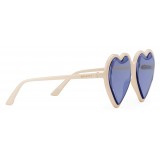 Gucci - Acetate Heart Sunglasses - Ivory Violet - Gucci Eyewear