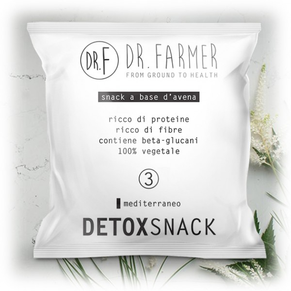 Dr. Farmer - Biodetox Snack - Mediterraneo - 6 Pezzi - 100 % Biologico - 100 % Italiano - 100 % Vegan - Snack Bio