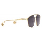 Gucci - Square Sunglasses with Optimal Fit - Gold Metal Frame - Gucci Eyewear