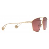 Gucci - Square Sunglasses with Optimal Fit - Pink - Gucci Eyewear