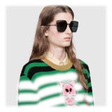 Gucci - Square Frame Sunglasses - Gold - Gucci Eyewear