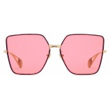 Gucci - Occhiali da Sole Quadrati - Rosa - Gucci Eyewear