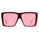 Gucci - Occhiali da Sole Quadrati - Rosso Ciliegia - Gucci Eyewear