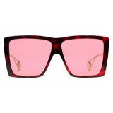 Gucci - Occhiali da Sole Quadrati - Rosso Ciliegia - Gucci Eyewear