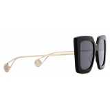 Gucci - Square Frame Sunglasses - Glossy Black - Gucci Eyewear