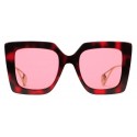 Gucci - Square Frame Sunglasses - Red and Black Tortoiseshell - Gucci Eyewear
