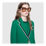 Gucci - Occhiali da Sole Quadrati - Acetato Tartarugato - Gucci Eyewear