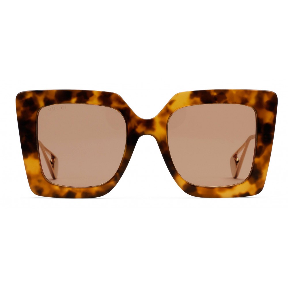 Gucci Square Frame Sunglasses Tortoiseshell Acetate Gucci Eyewear Avvenice