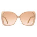 Gucci - Oversize Square Frame Sunglasses - Nude Acetate - Gucci Eyewear
